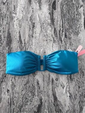 Victoria's Secret Swim Bandeau Bikini Swimsuit Top turquoise Size S NWT